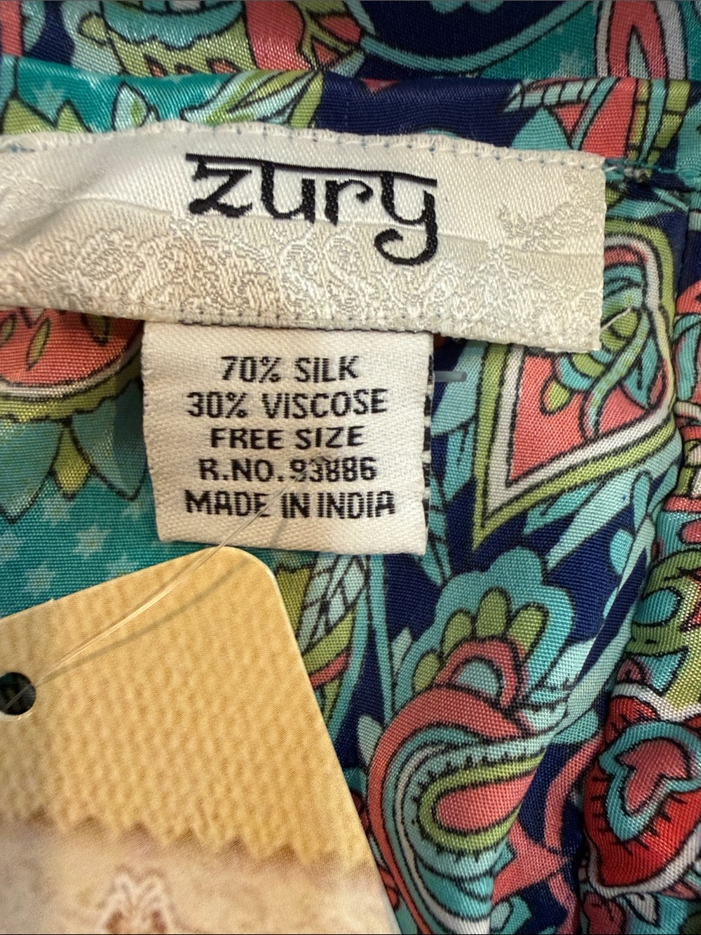NWT - Zury Silk Blend Paisley Halter Dress Tassel Tie Open Back Boho Resort - Picture 11 of 12